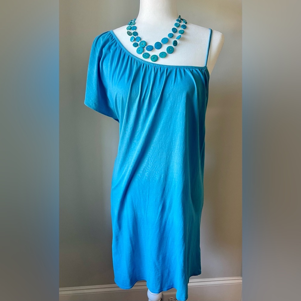 Off shoulder Aqua Dress